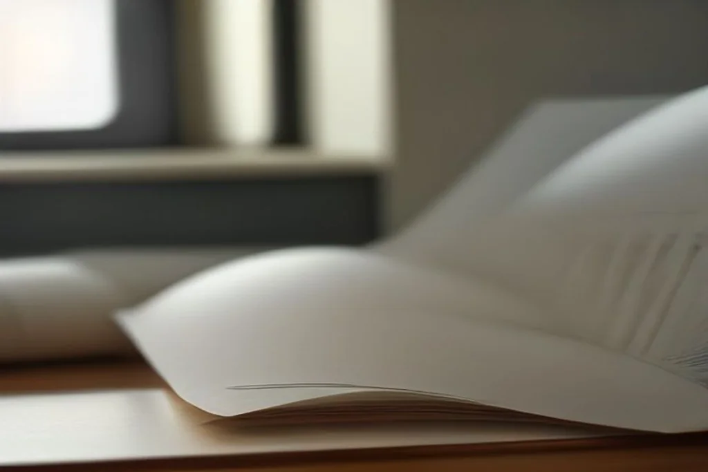 Contratto stilografica e cartella documenti su scrivania dirigenziale, nessun volto, luce d'ufficio